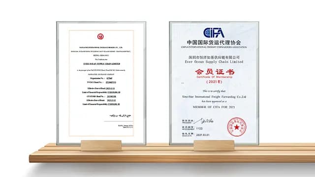 CIFA China International Freight Forwarders Association membership - Ever Ocean
